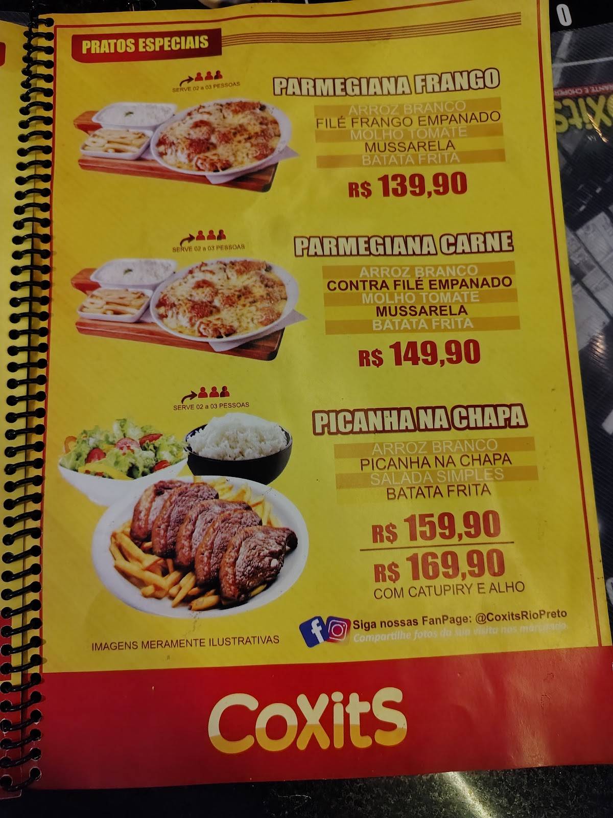 COXITS - Restaurante e Choperia c/ ESPAÇO KIDS cardápio