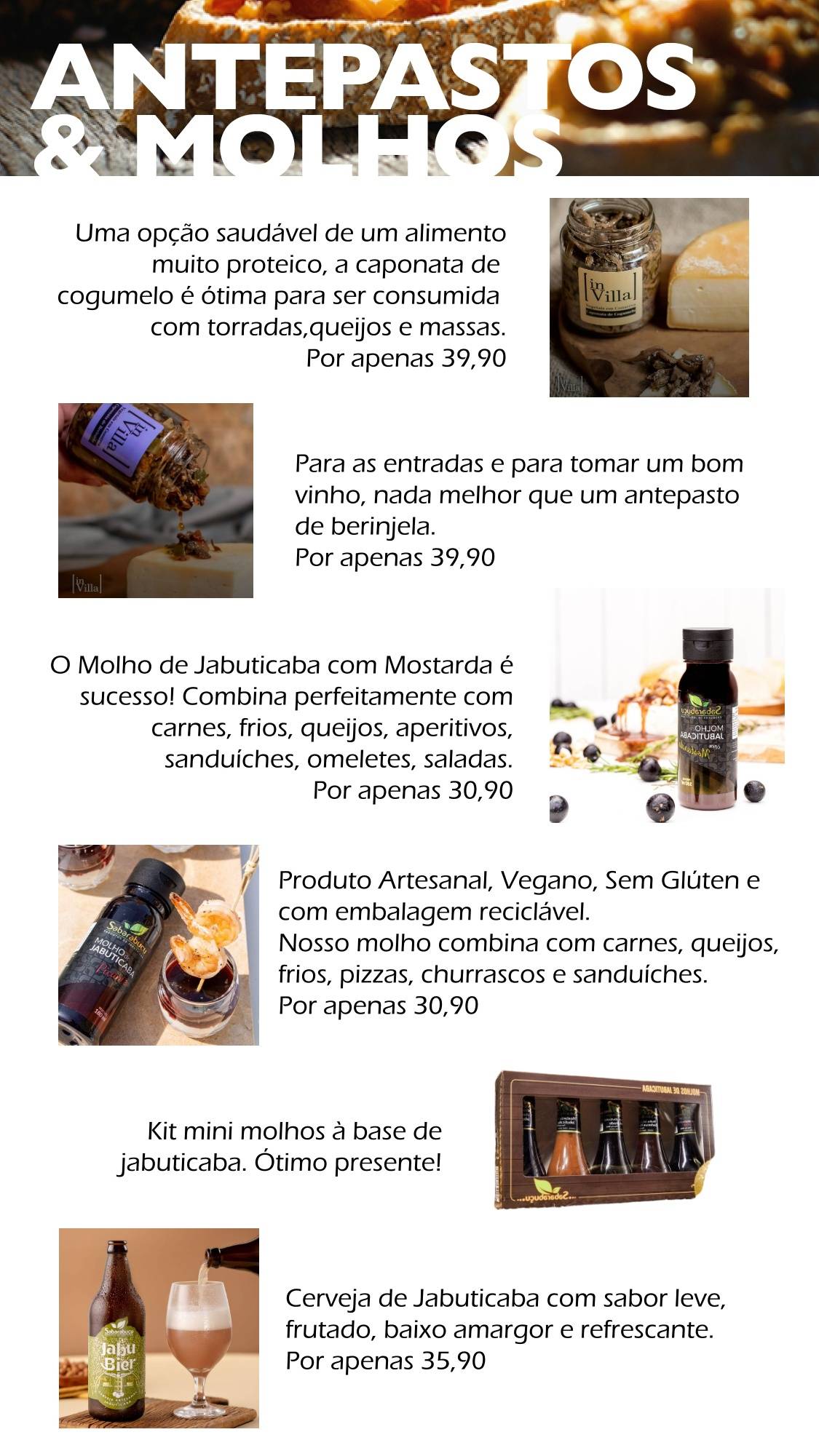 Cadiquim cardápio