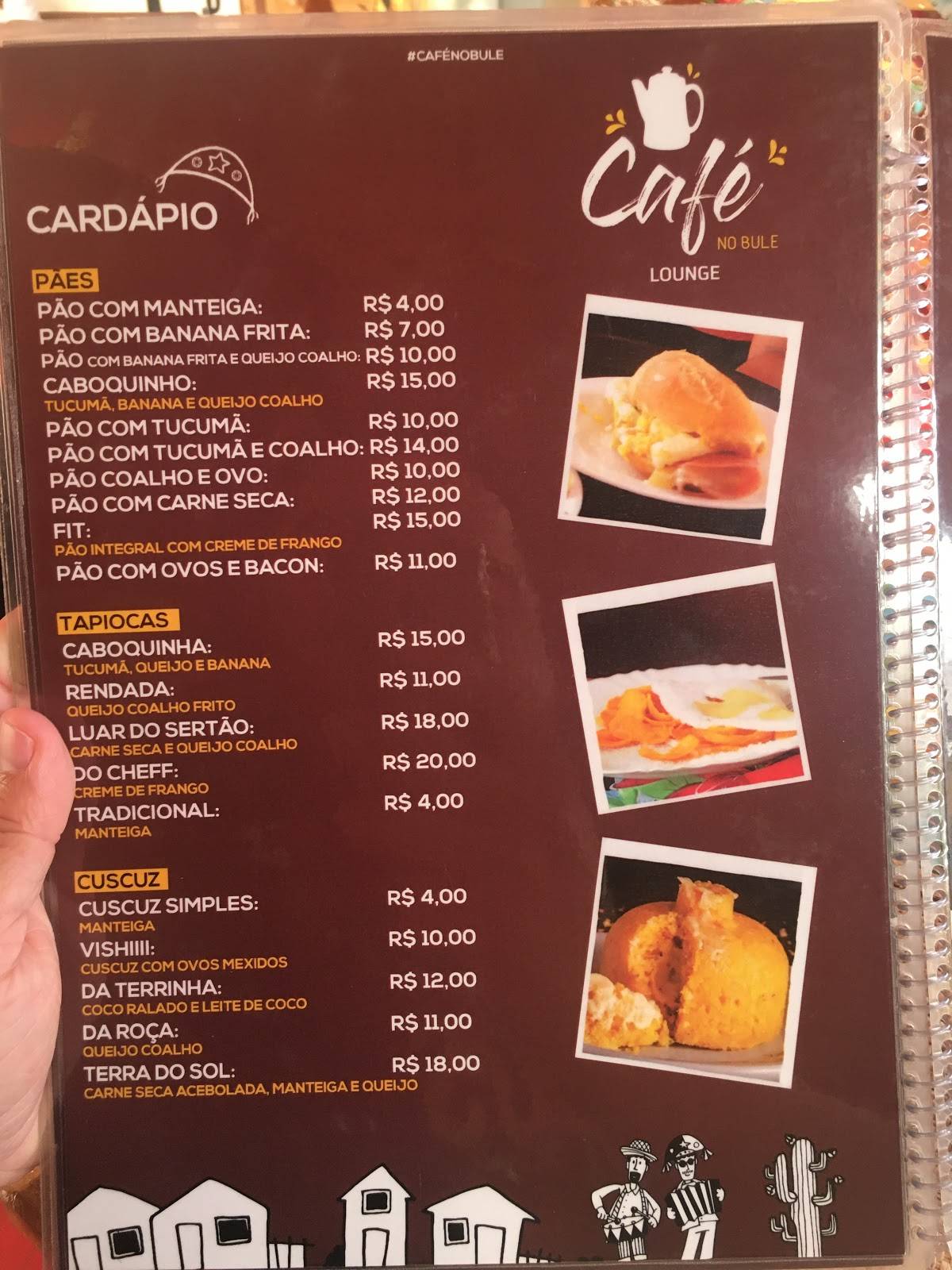 Café No Bule Lounge cardápio
