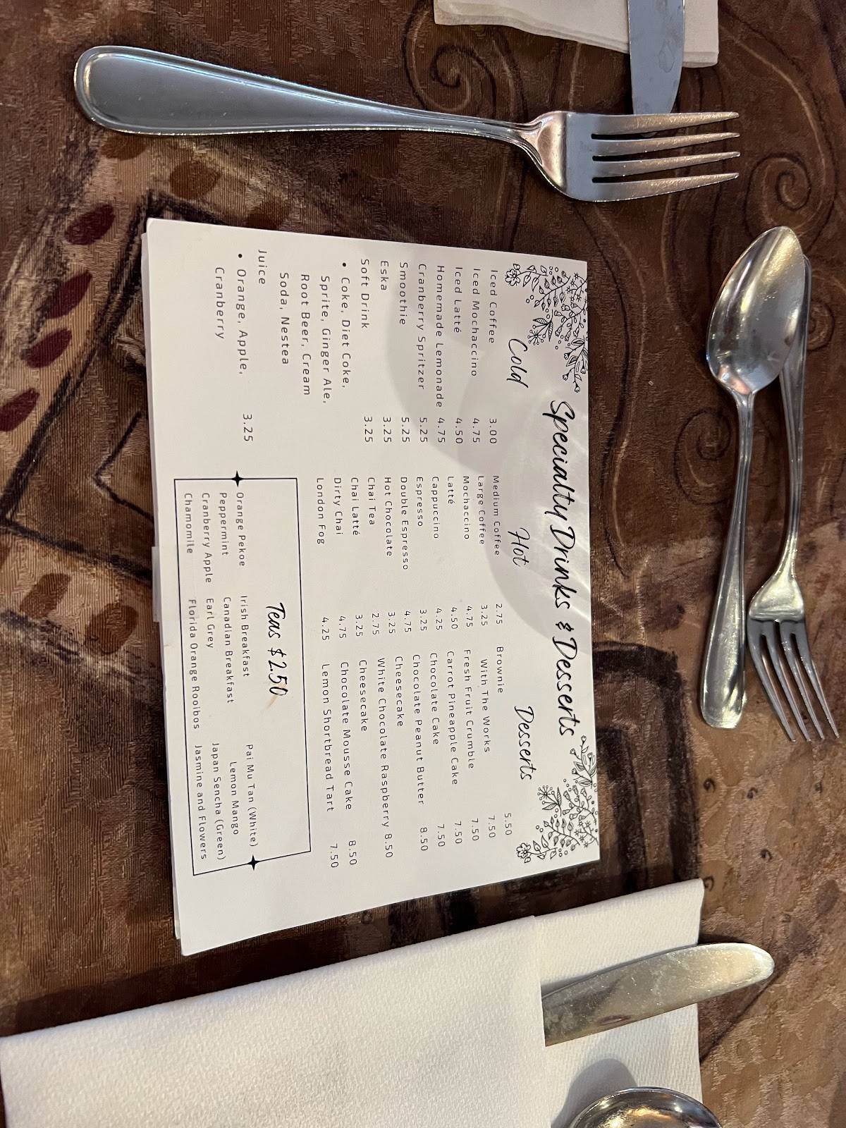 Menu de Café 349