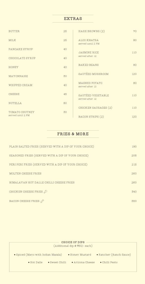 AMA Cafe Rajpur Road menu