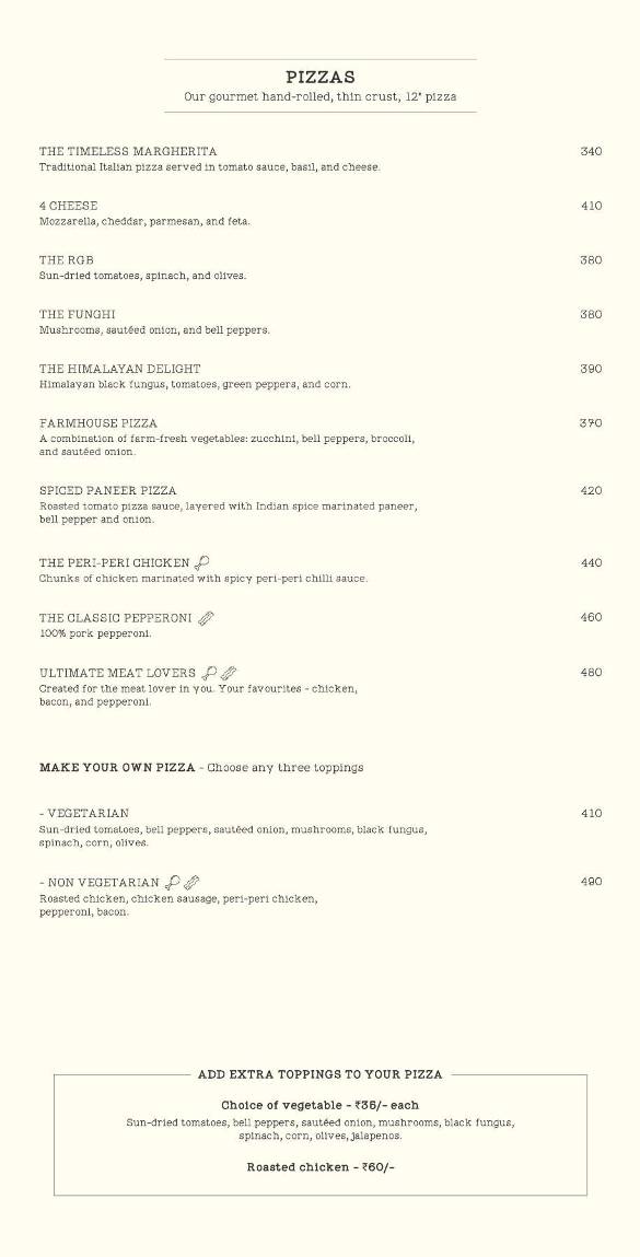AMA Cafe Rajpur Road menu