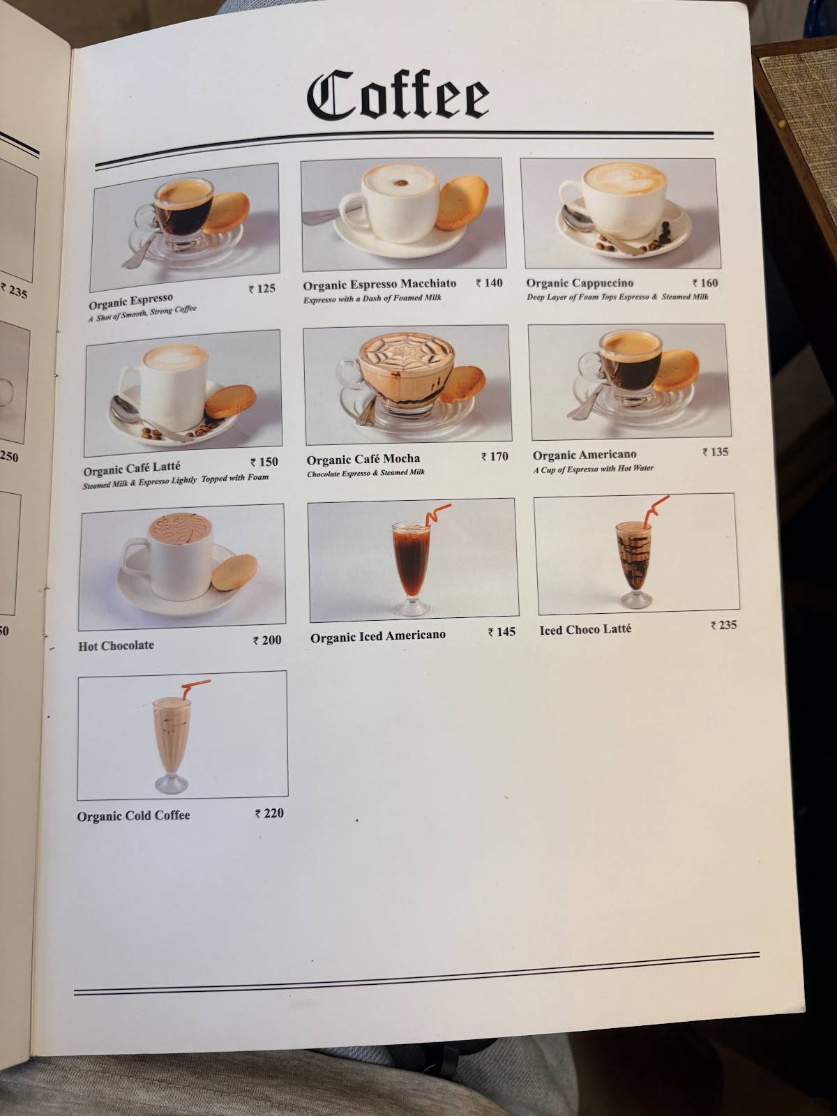 Bake House Cafe menu