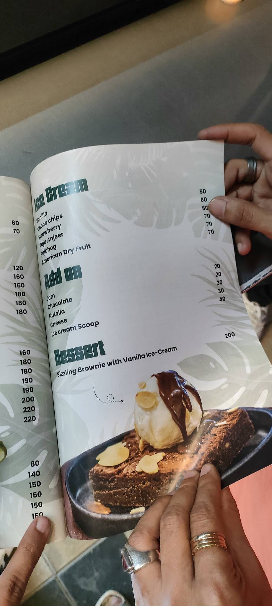 Basil Valley Cafe menu