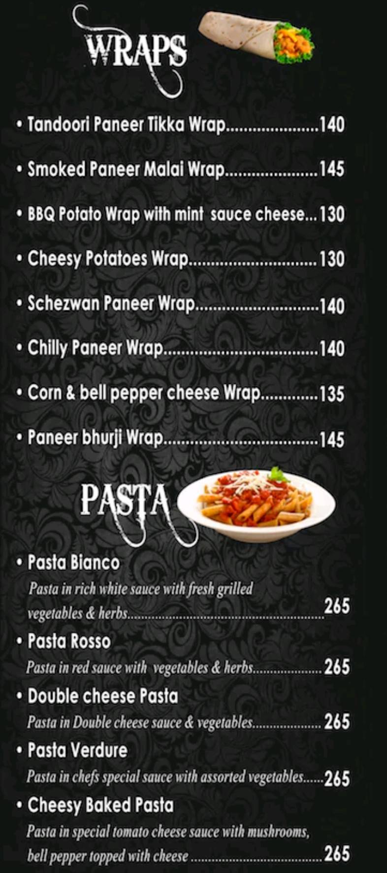 Cafe Breach Candy menu