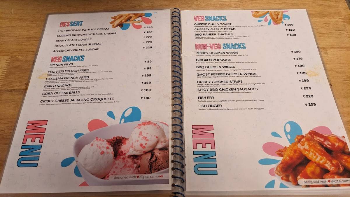 Cafe Cookies menu