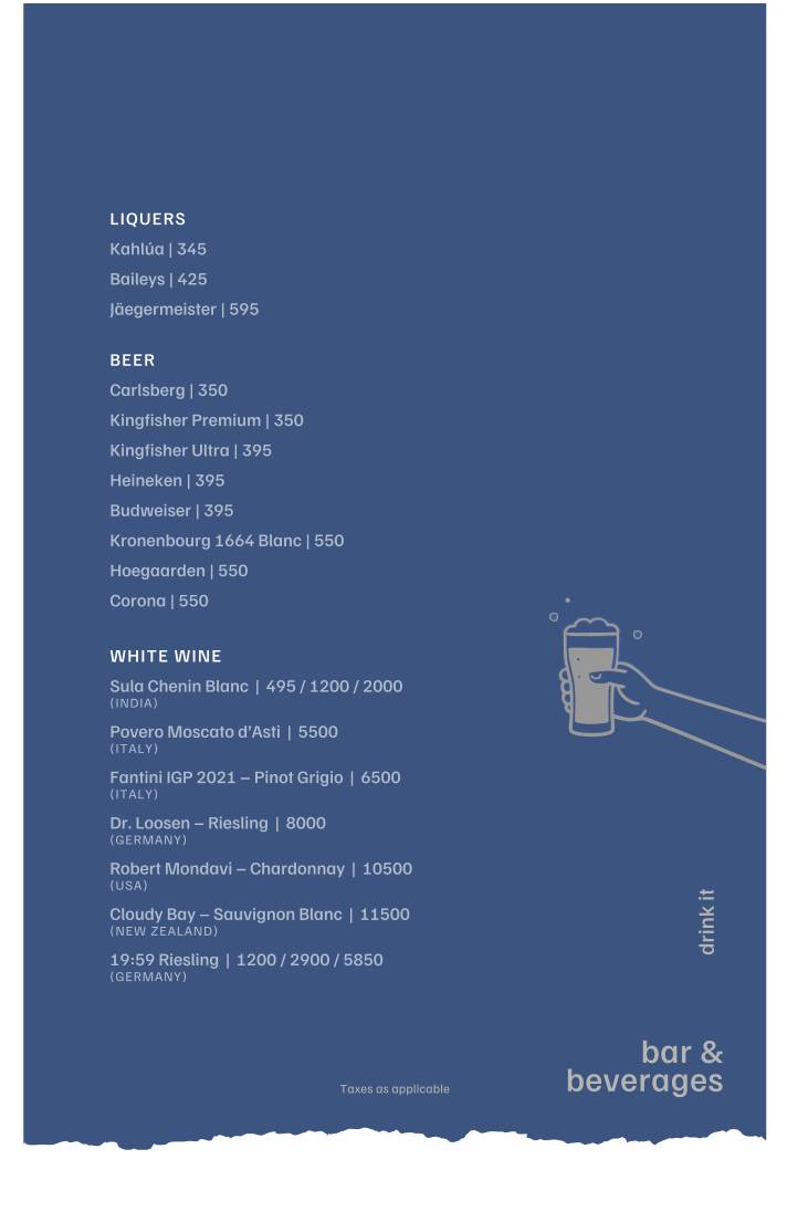 Cafe Calma menu