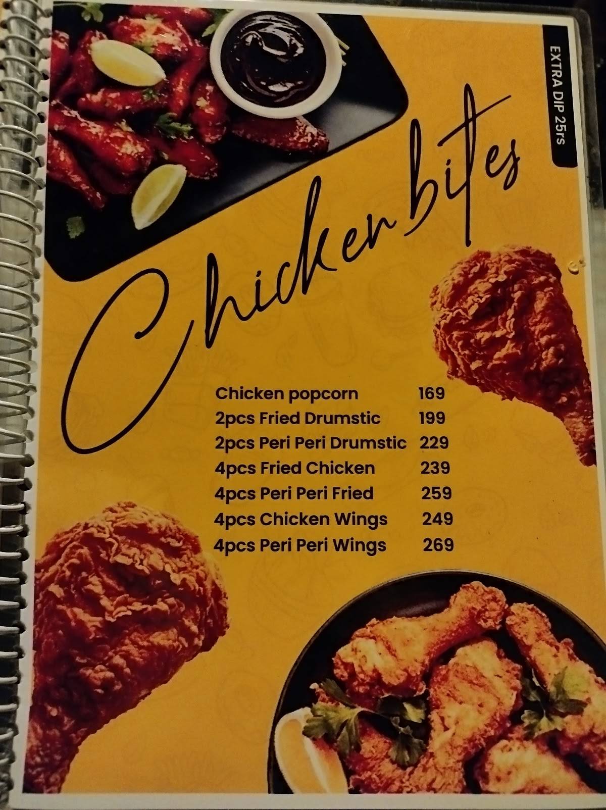 Chicky Chocos Cafe menu