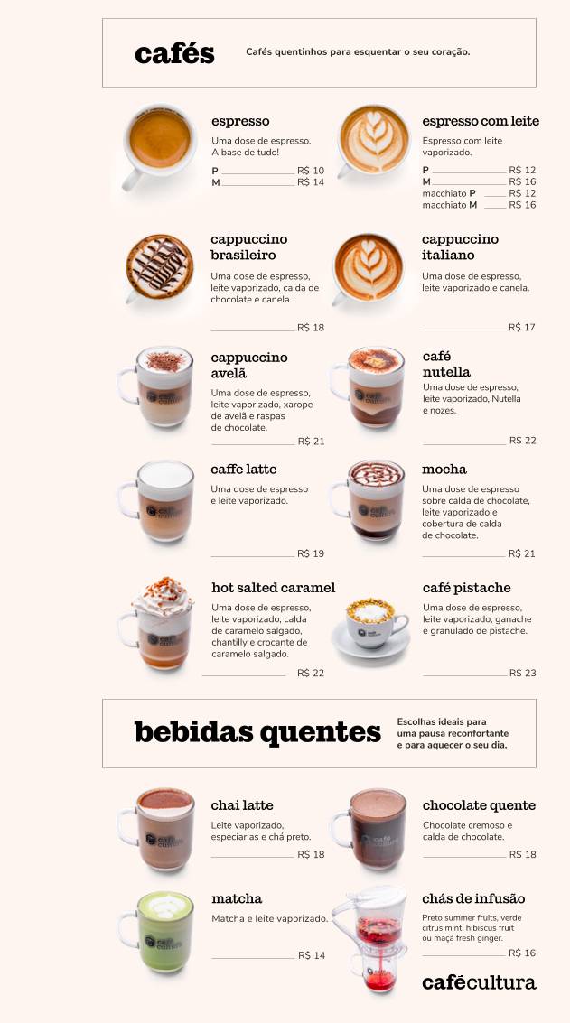 Café Cultura - Village Mall cardápio