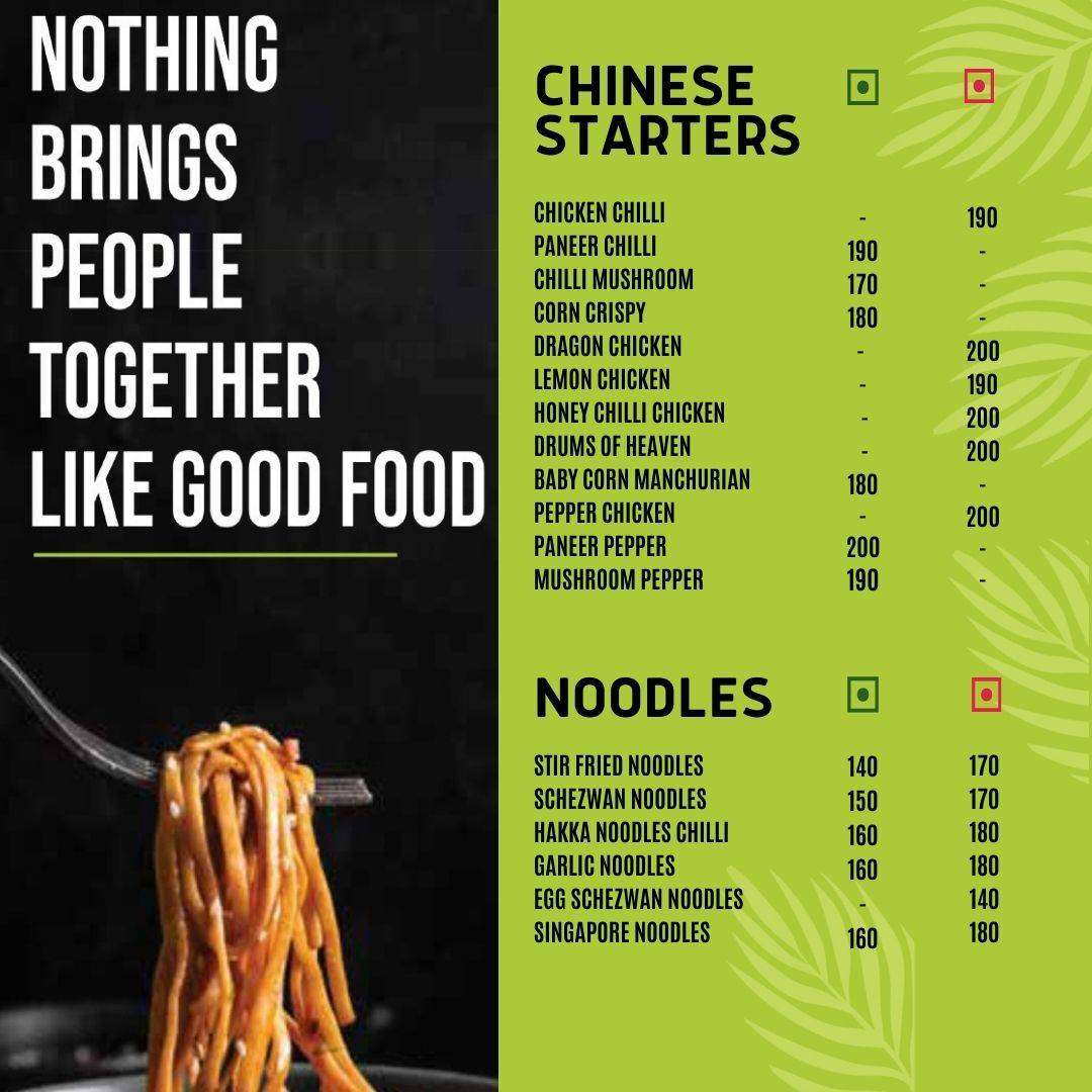 DRNK LAB MOODABIDRI menu