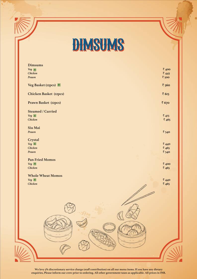 Cafe Delhi Heights menu