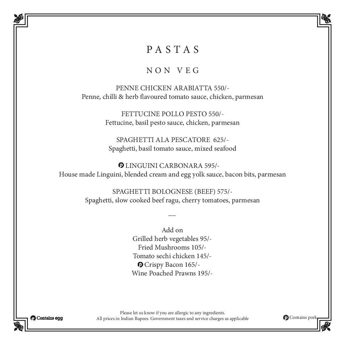 Down Sterling - Restaurant & Lounge Bar menu