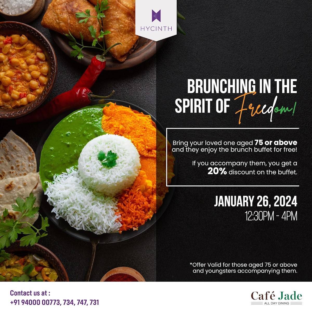 Cafe Jade - All Day Dining (24X7) menu