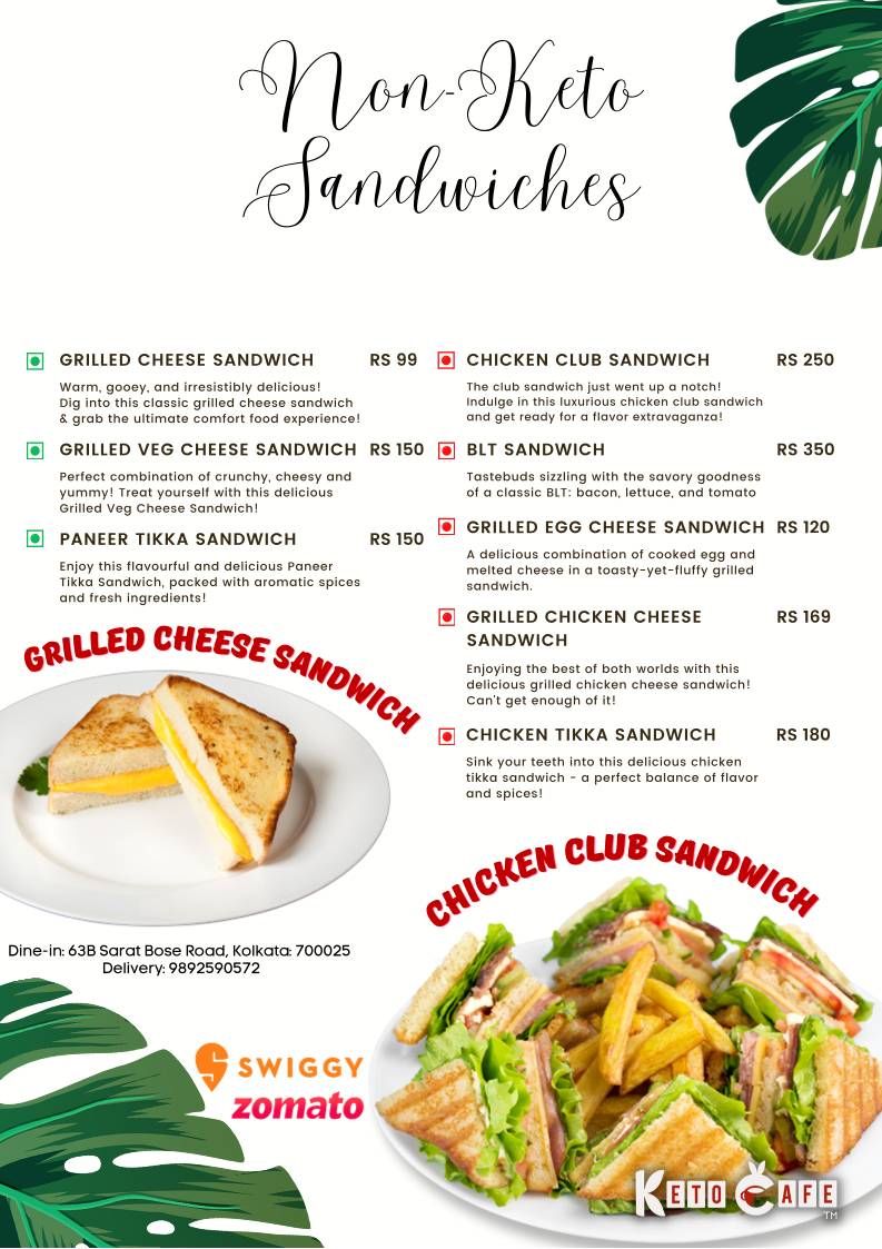 KETO CAFE menu