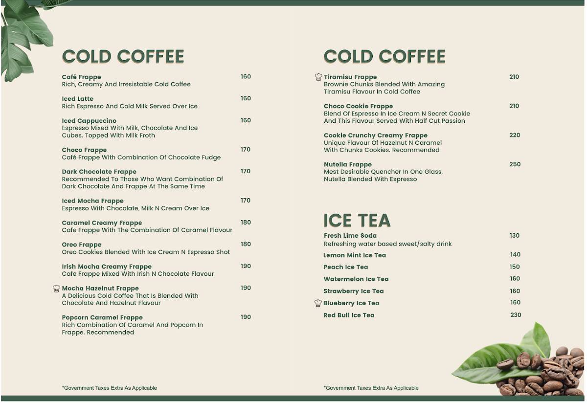 Love Over Coffee Jodhpur menu