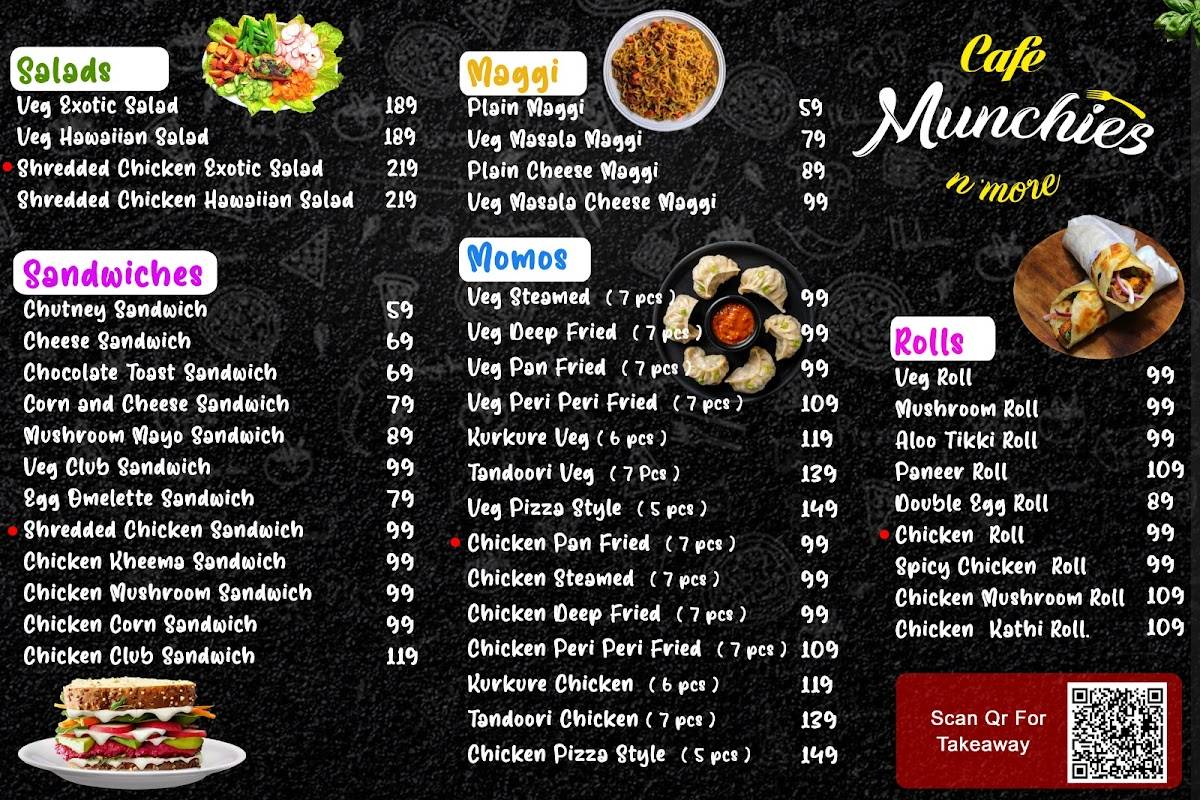 Cafe Munchies n' more menu