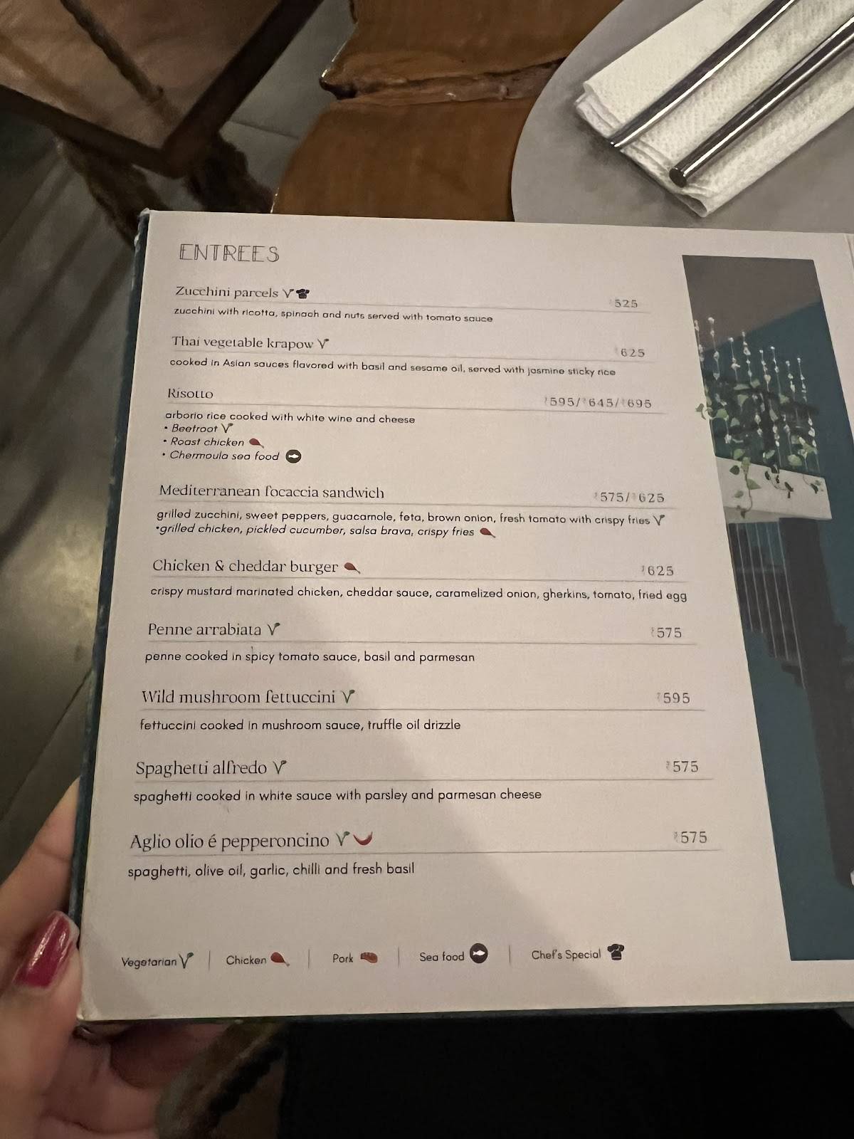 Cafe Olio menu