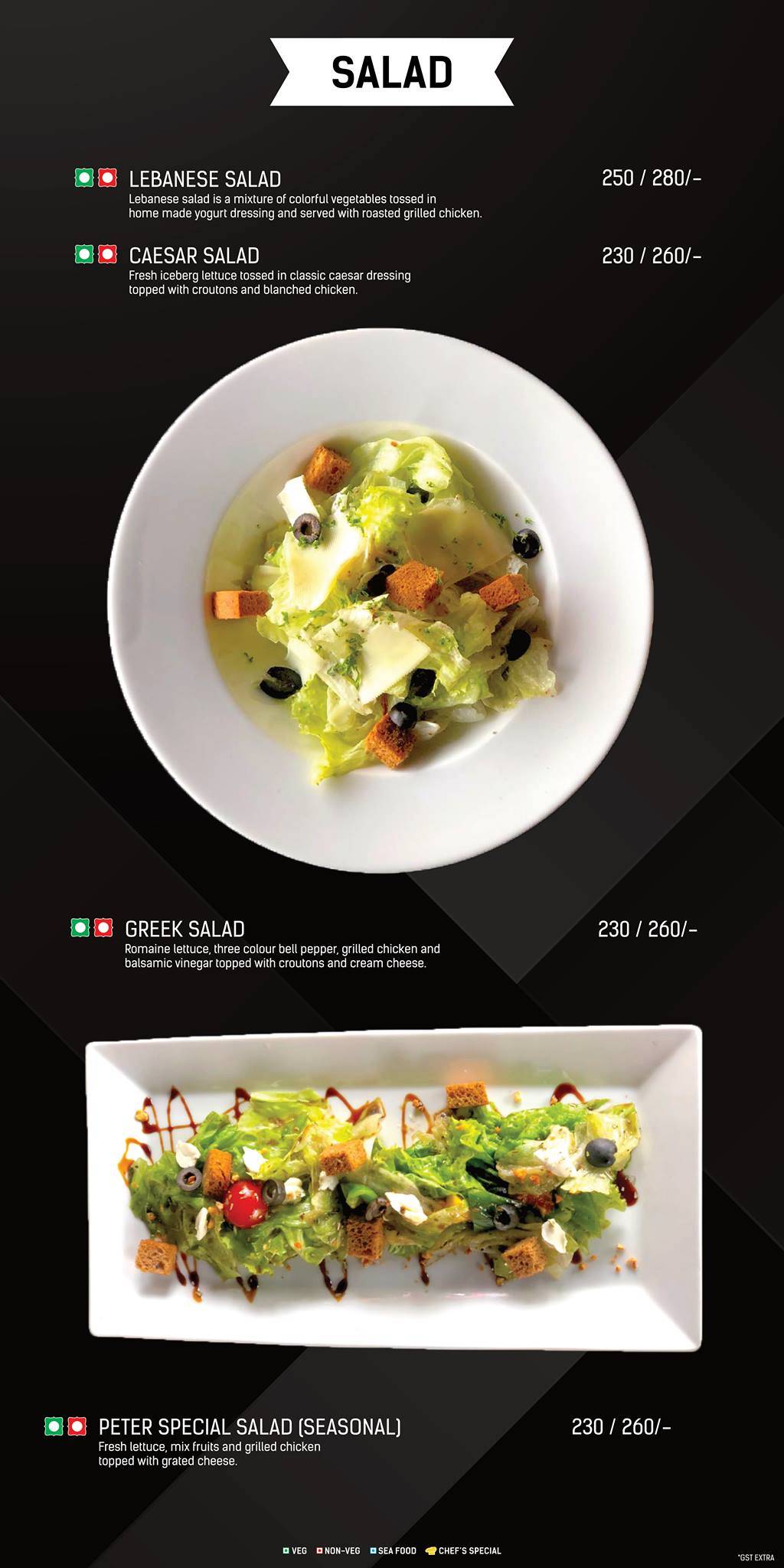 Cafe Peter Baner menu