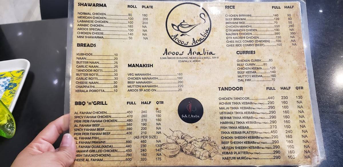 Cafe Samovar menu