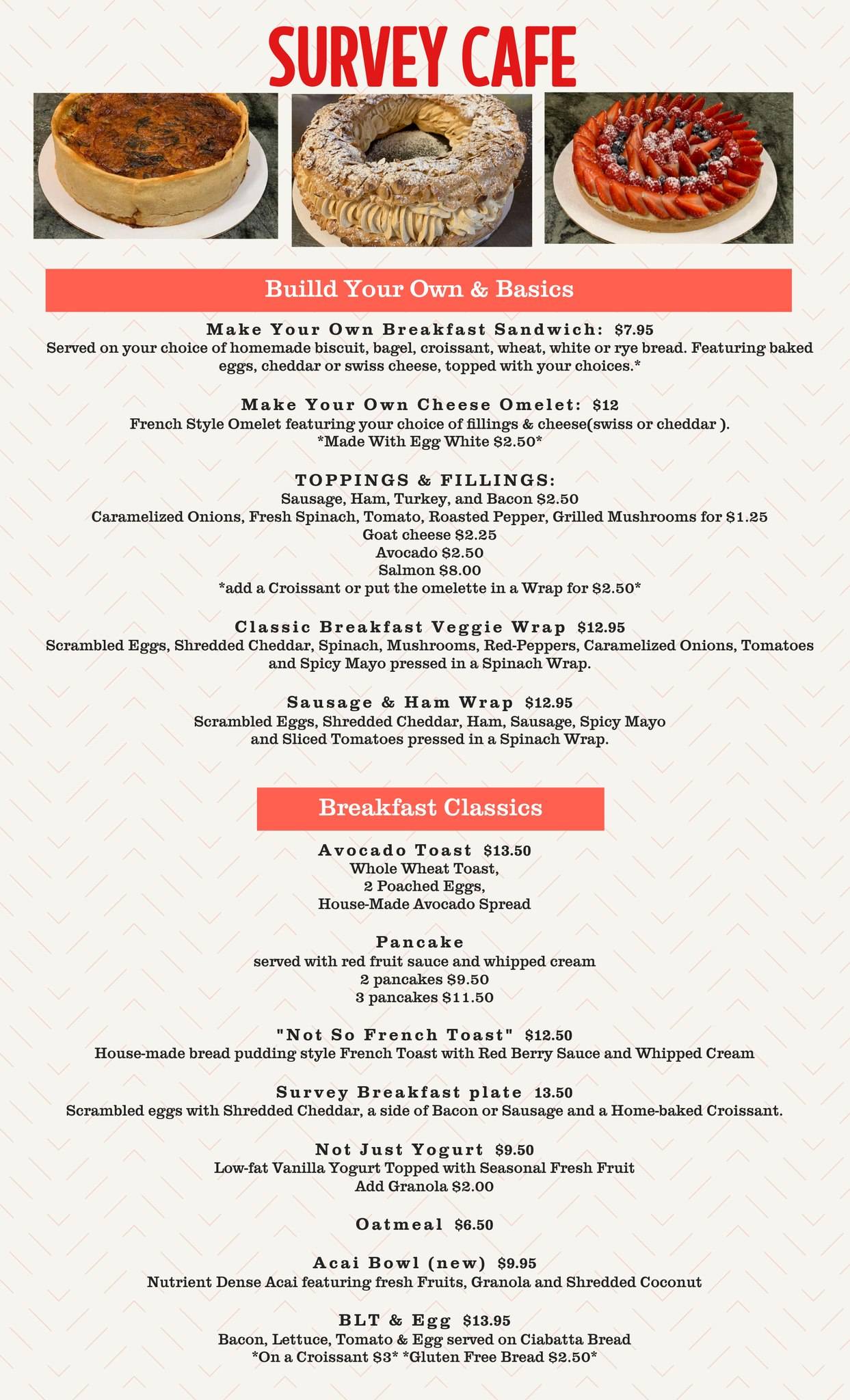 Menu at Survey Cafe, Bonita Springs