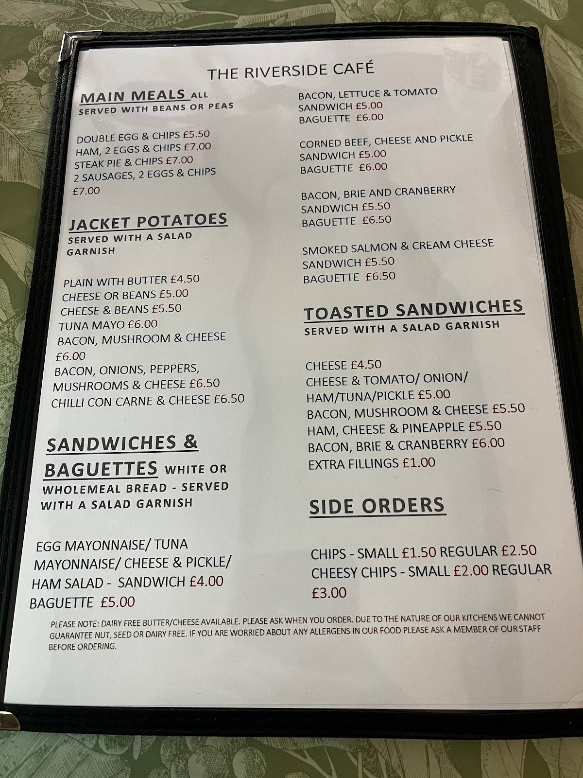Menu At The Riverside Cafe Wimborne Minster menu-at-the-riverside-cafe-wimborne-minster