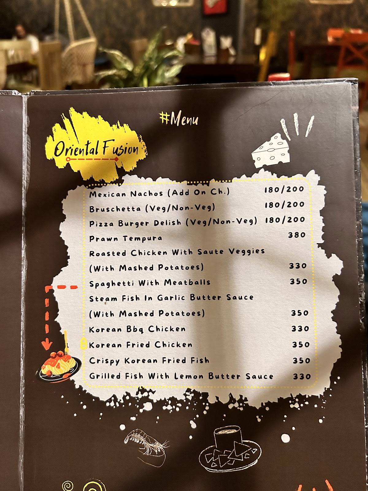 Cafe Wings menu