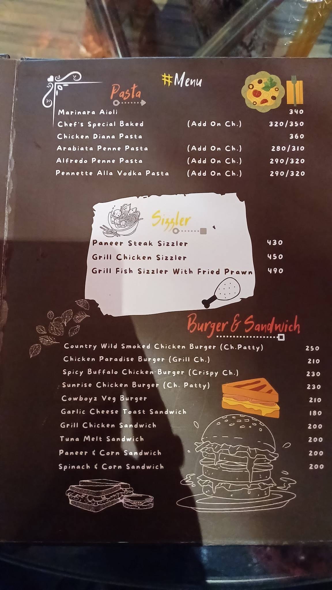 Cafe Wings menu