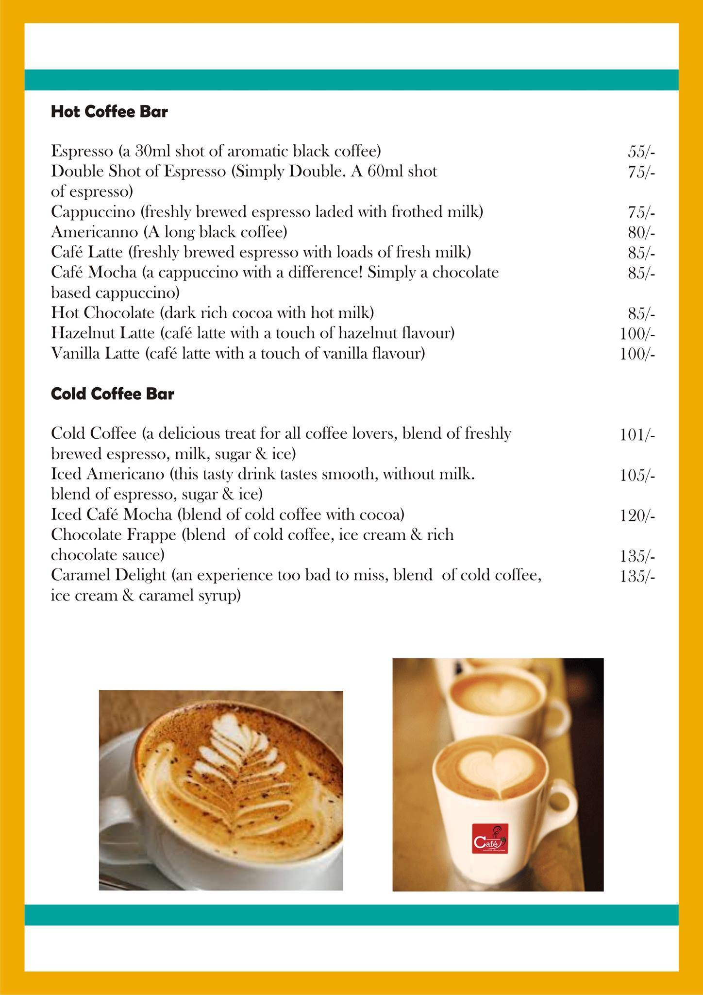 Cafe21 menu
