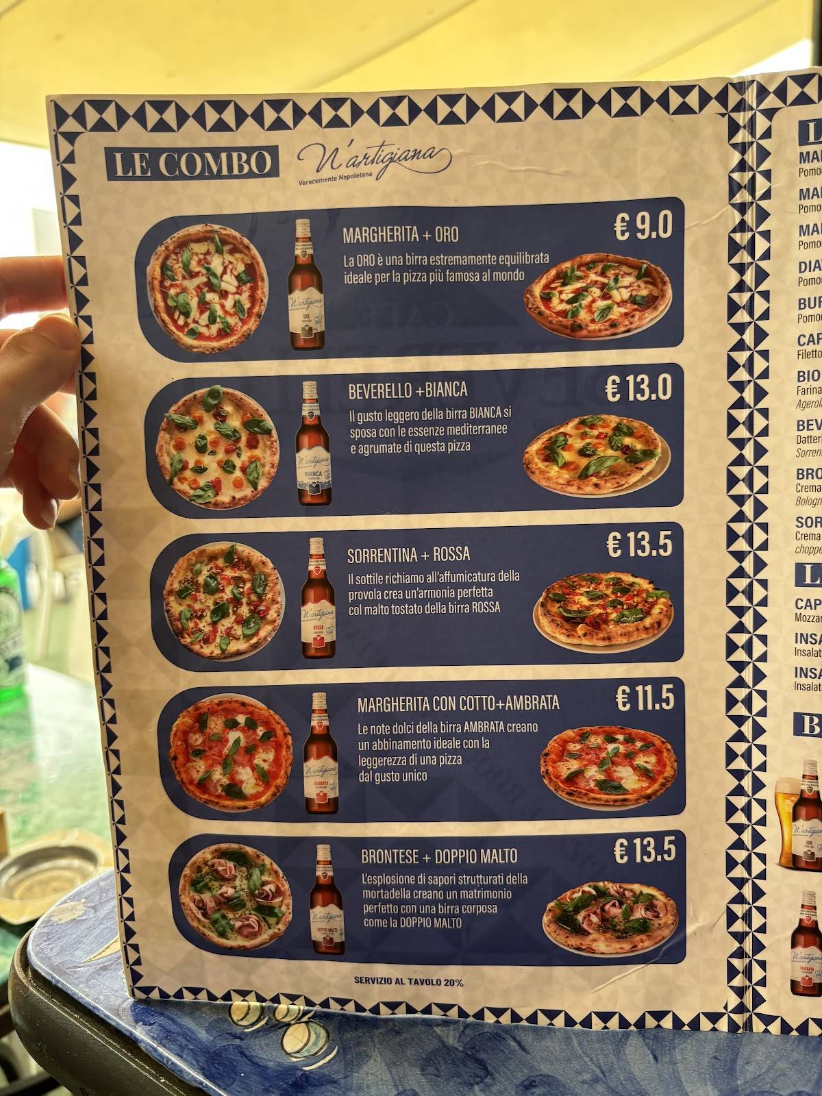 Menu di Caffè Beverello 