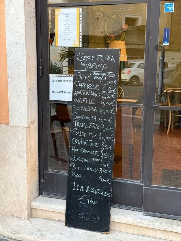Menu de Caffetteria Massimo