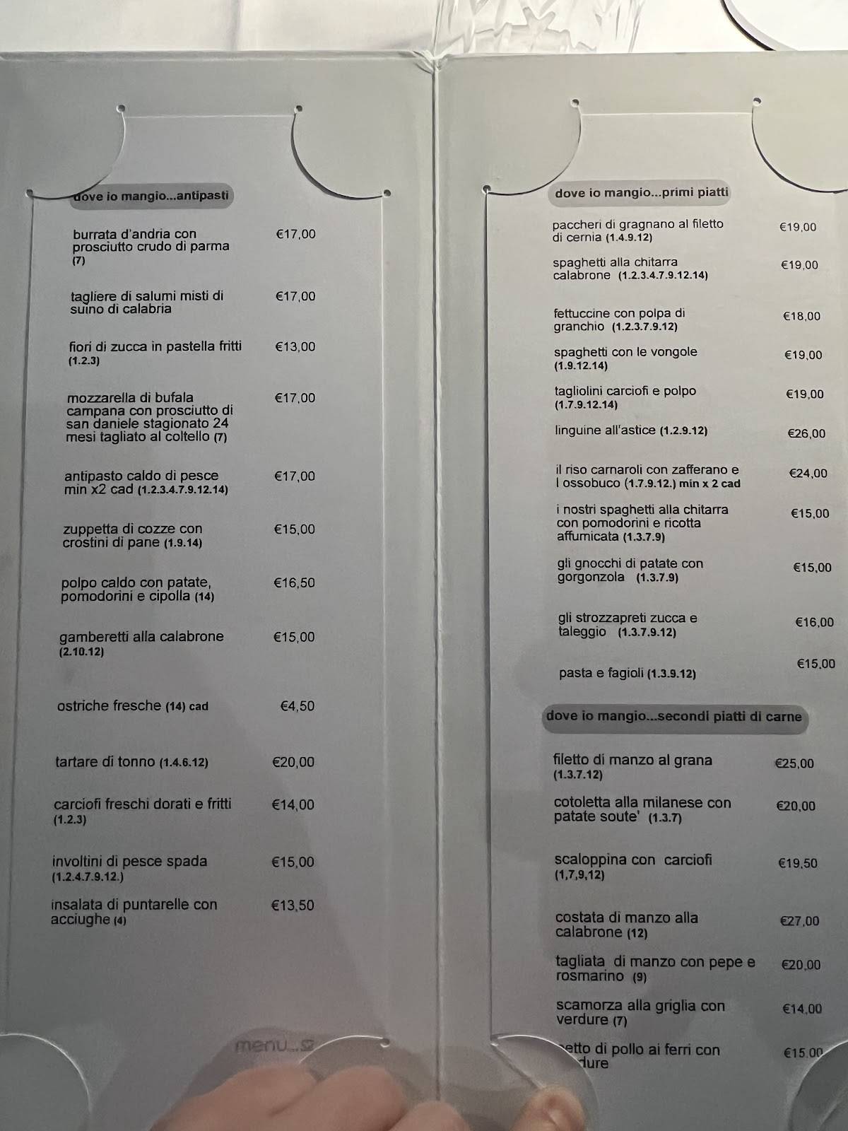 Menu di Calabrone 2 