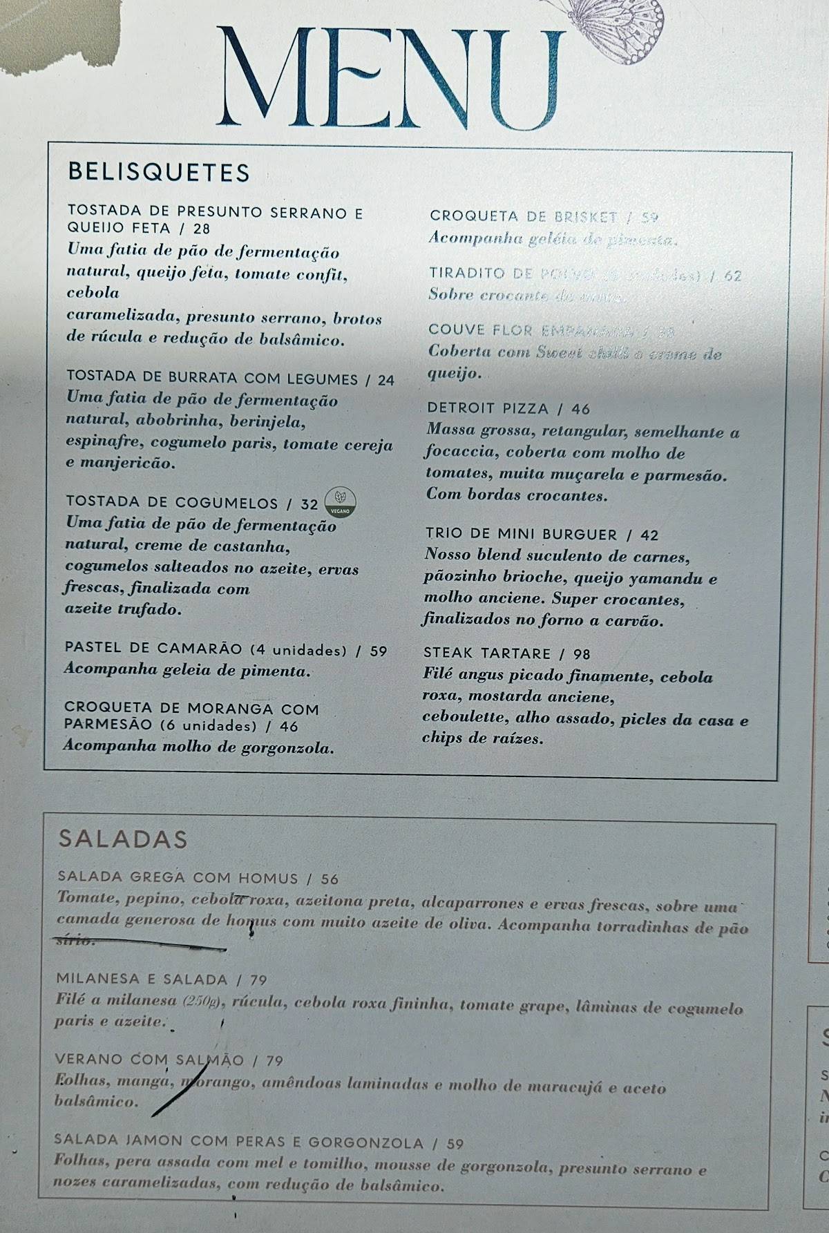 Capullo cardápio