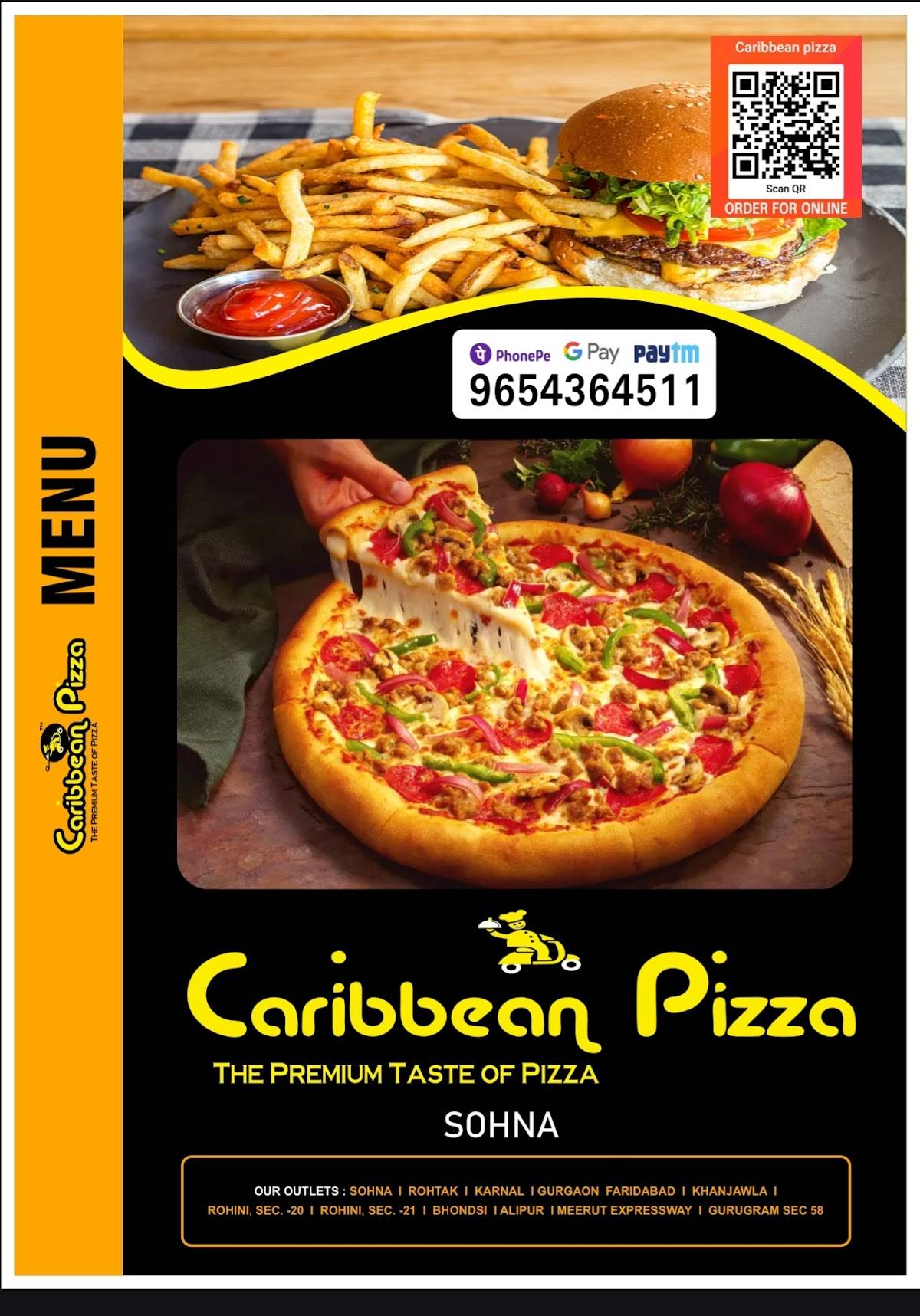 Caribbean Pizza menu