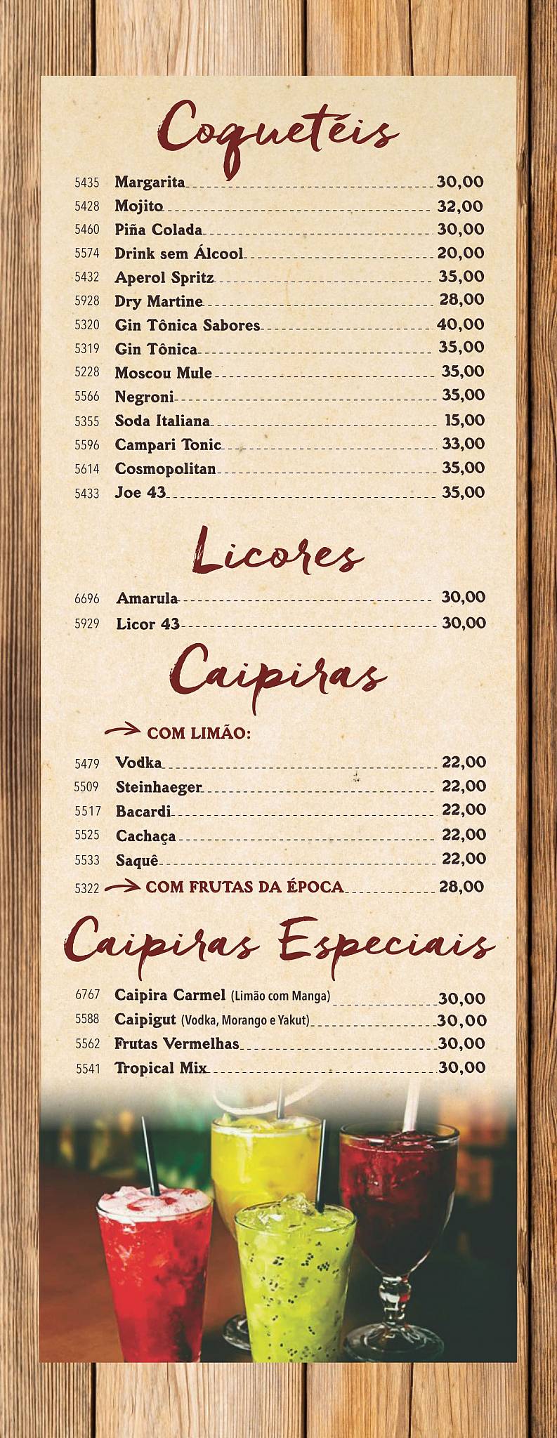 Carmel Gastrobar cardápio