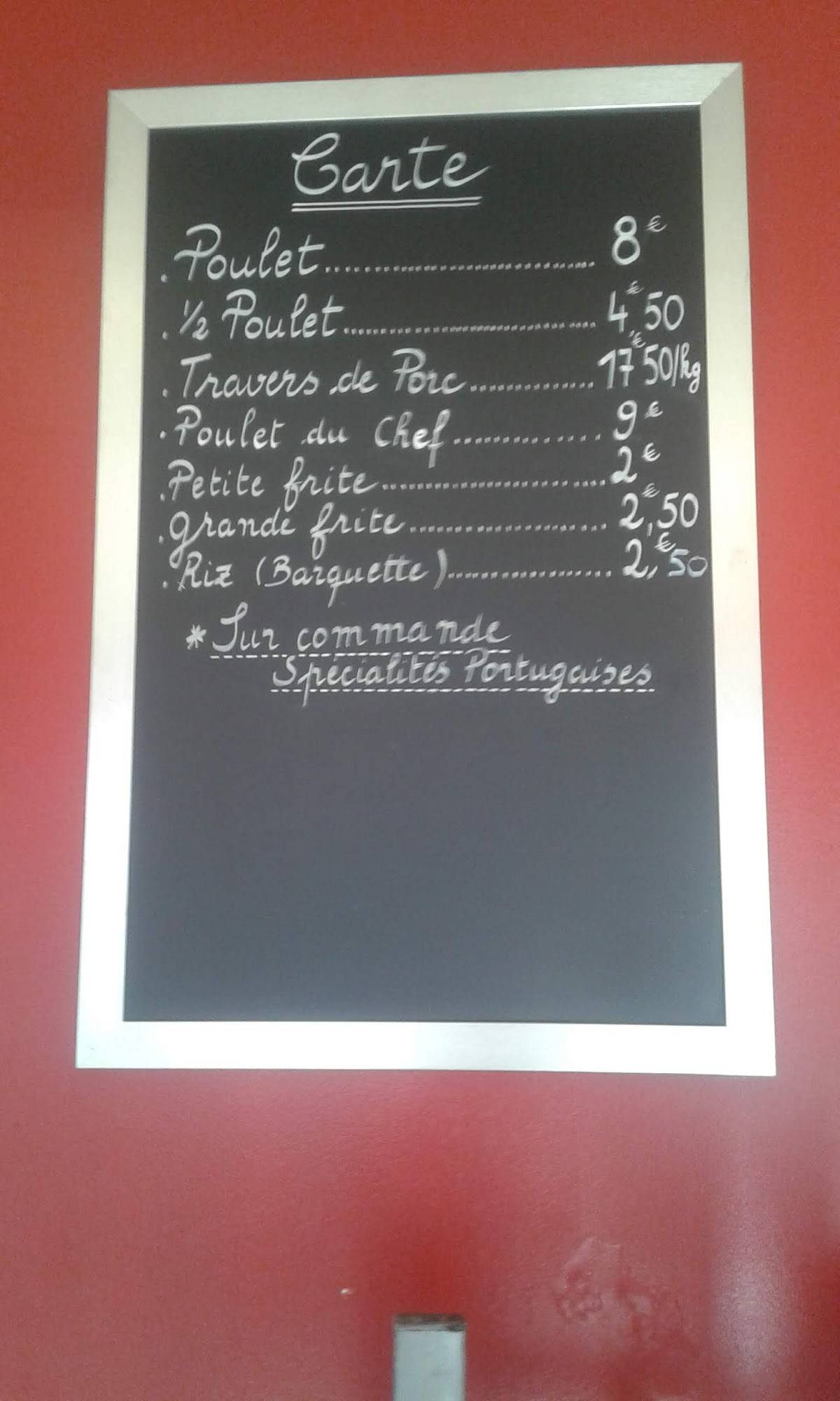 Menu de Casa Frango
