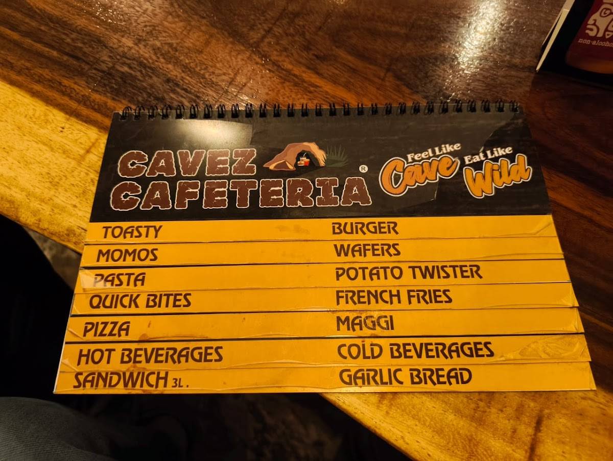 Cavez Cafeteria menu