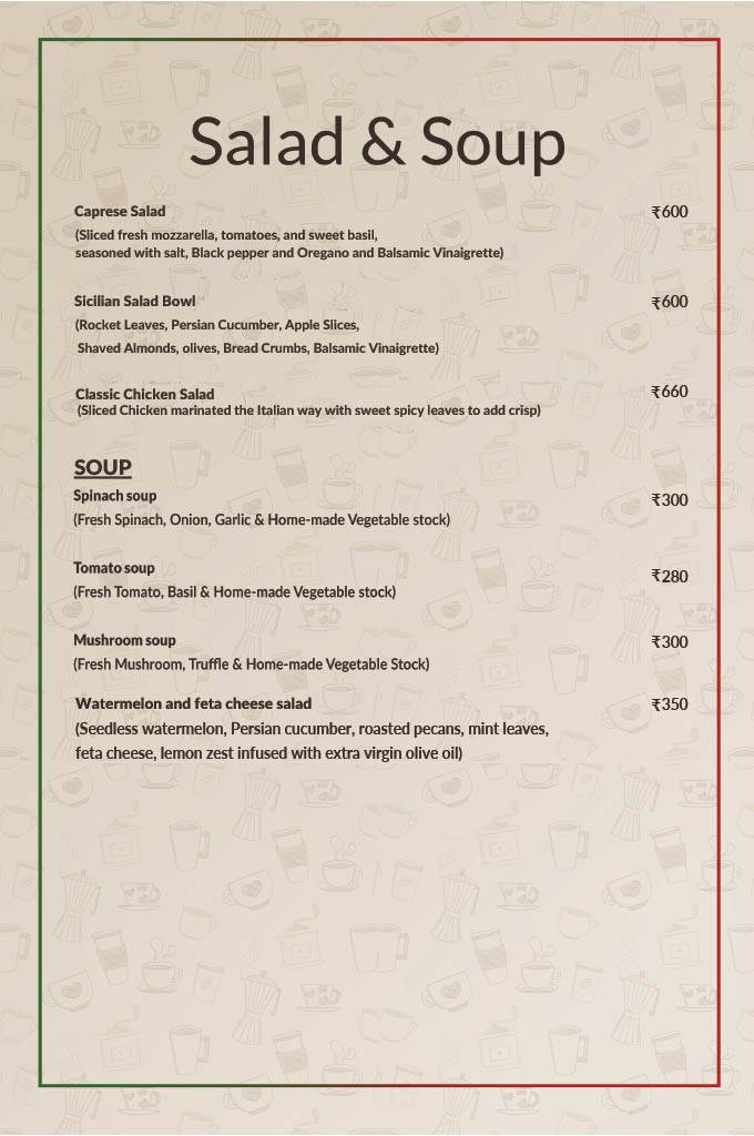 Caffe Sicily menu