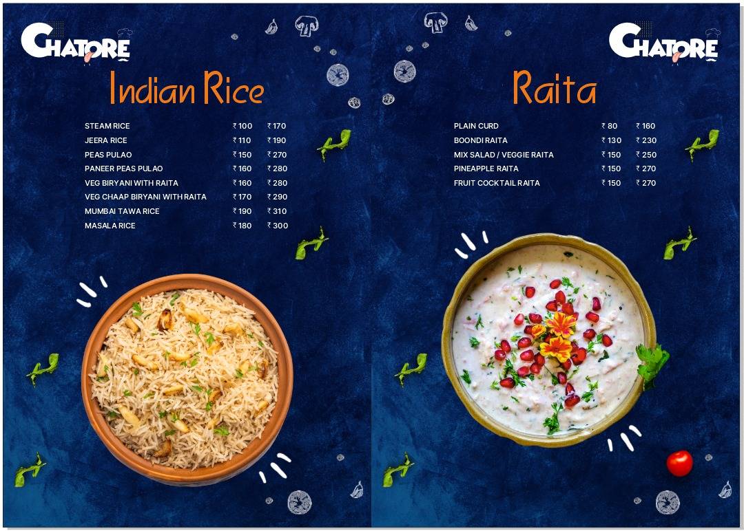 Chatore Restaurent & Cafe menu