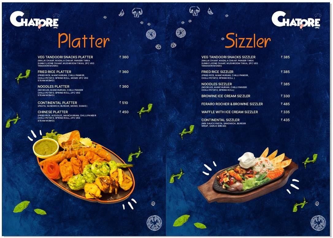 Chatore Restaurent & Cafe menu