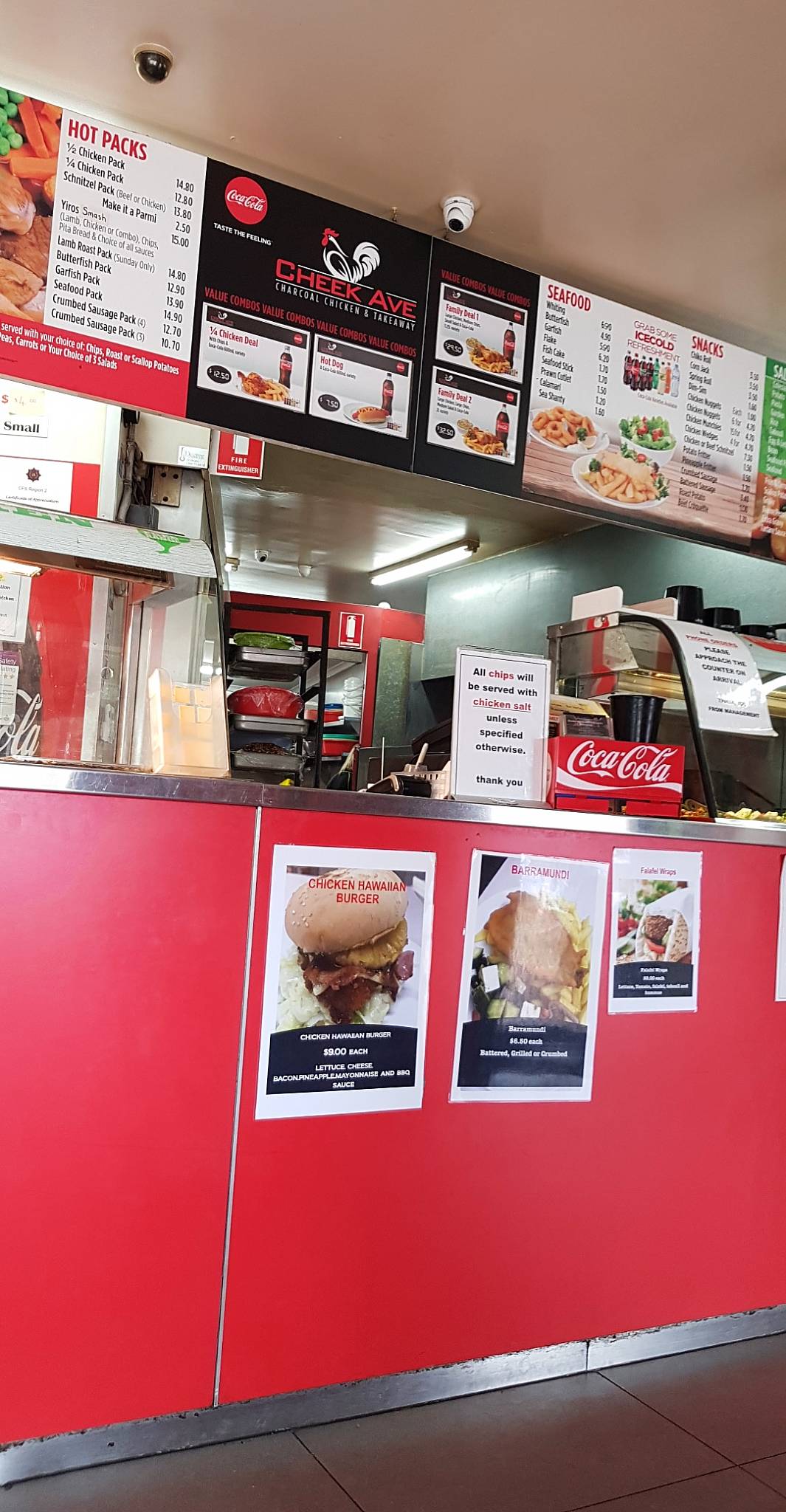 Menu at Cheek Ave Charcoal Chicken & Takeaway fast food, Gawler East