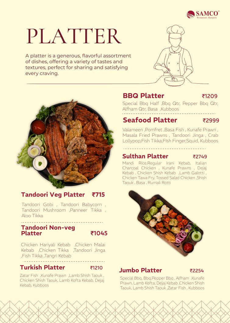Samco Restaurant Velachery menu