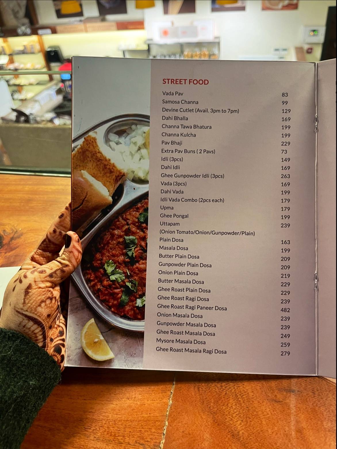 Chhota Banaras menu