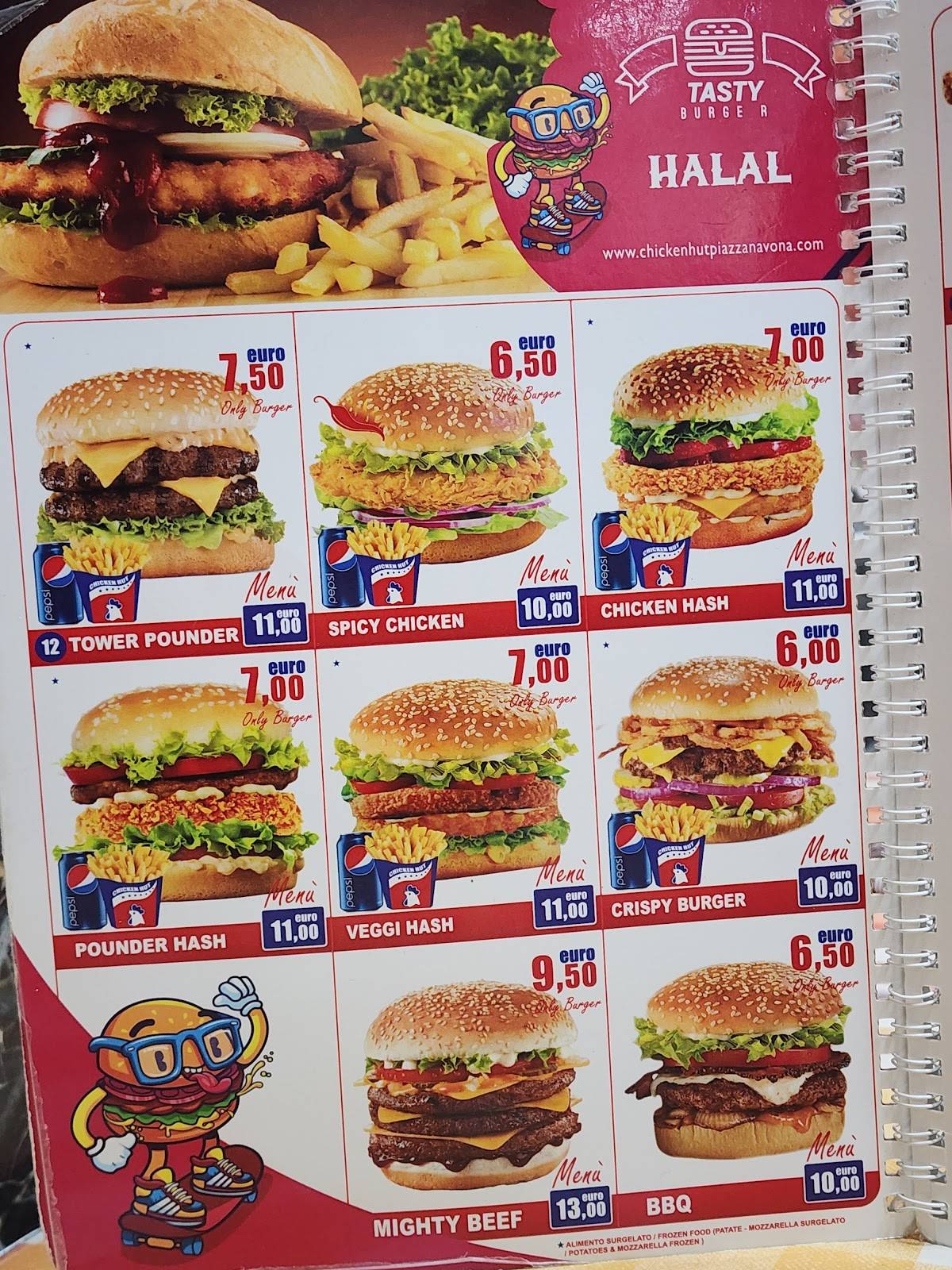 Menu di Chicken Hut 