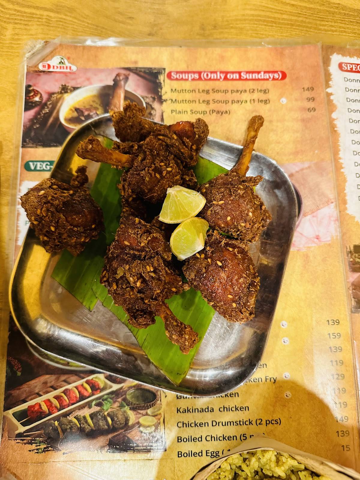 Chickpet Donne Biryani House - Since 1975 Tumkur menu