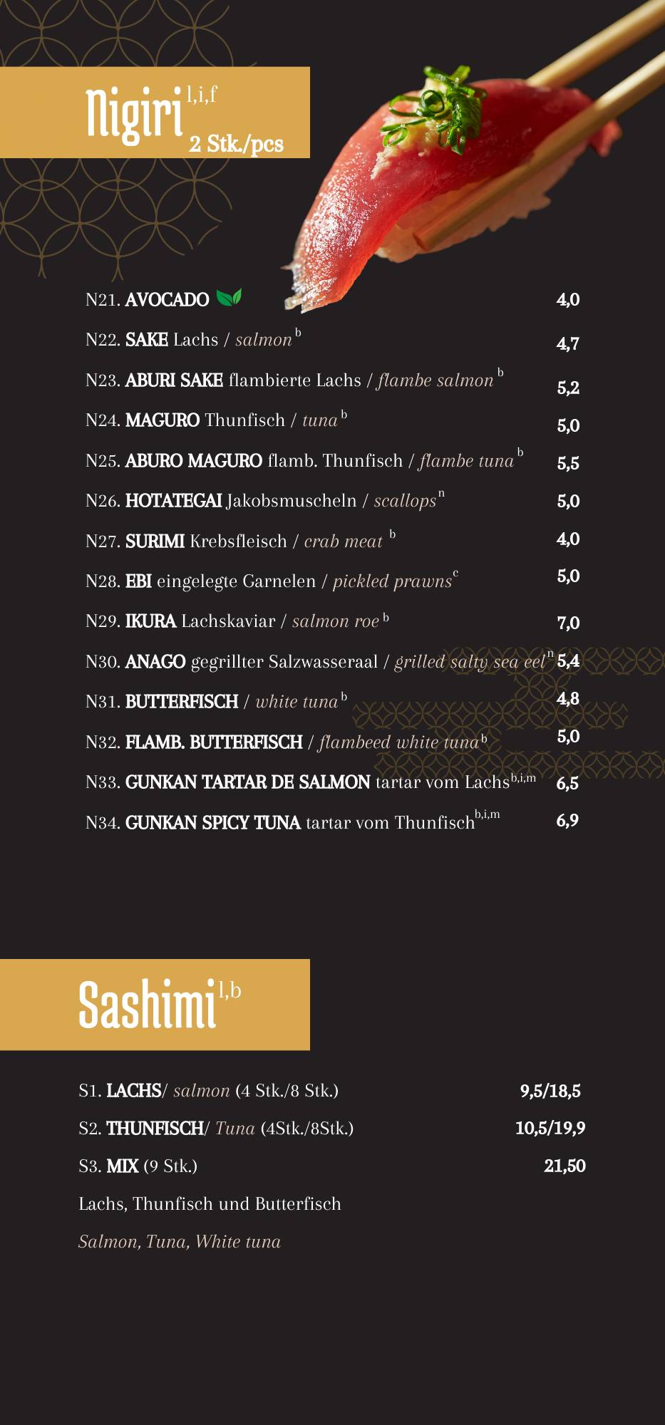 Menu de Chido Restaurant