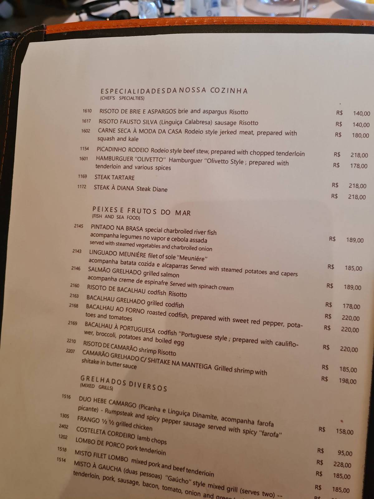 Churrascaria Rodeio - Haddock Lobo cardápio