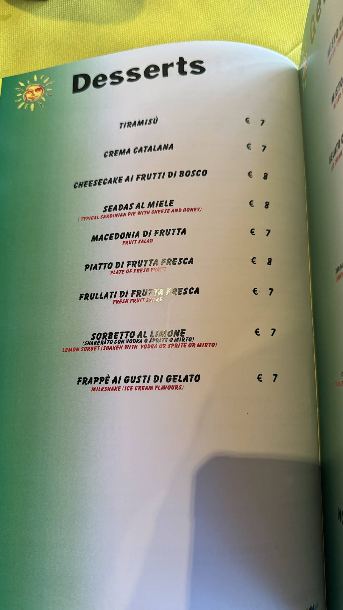 Menu di Coccodrillus Pizza Restaurant 