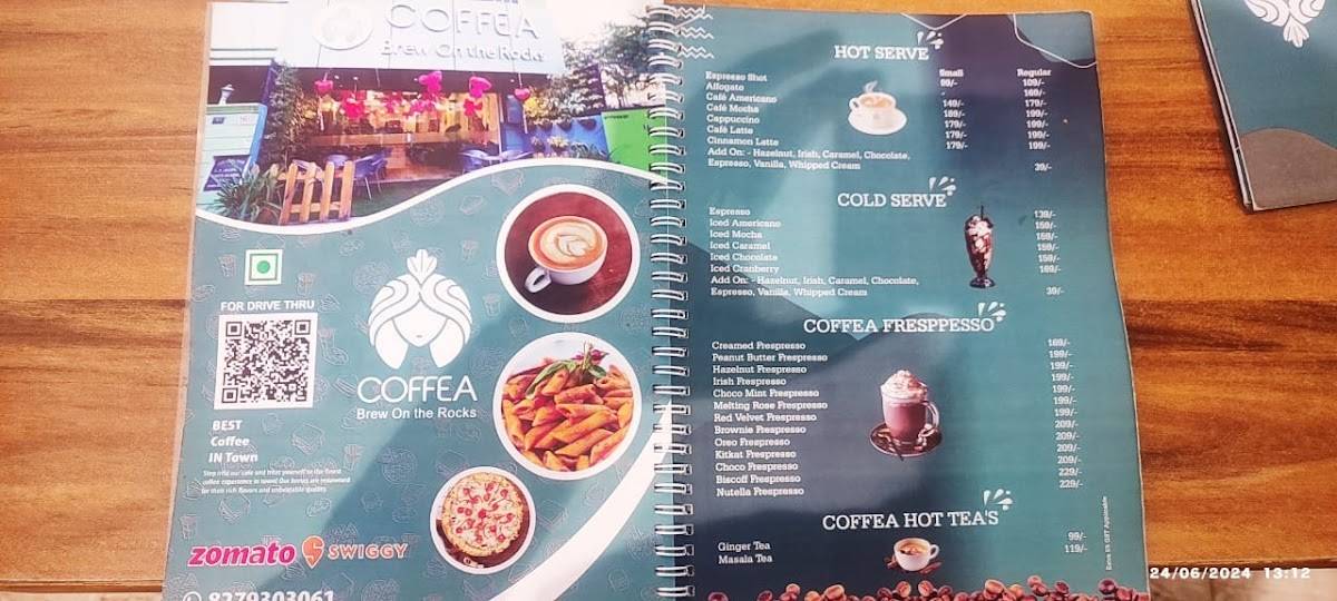 Coffea cafe - Coffee Cafe Near me in Bareilly Best Coffee Bar in Bareilly menu