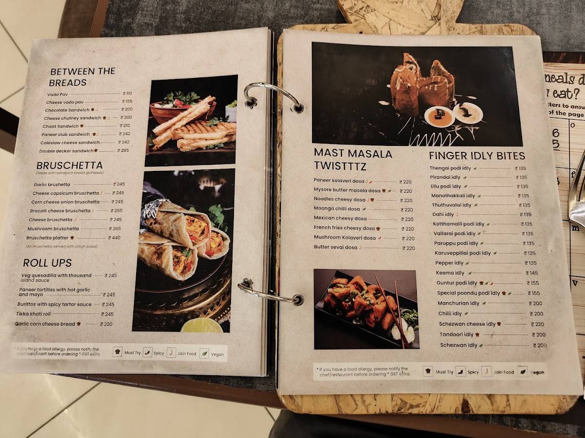 Four Cups(veg restaurant) menu