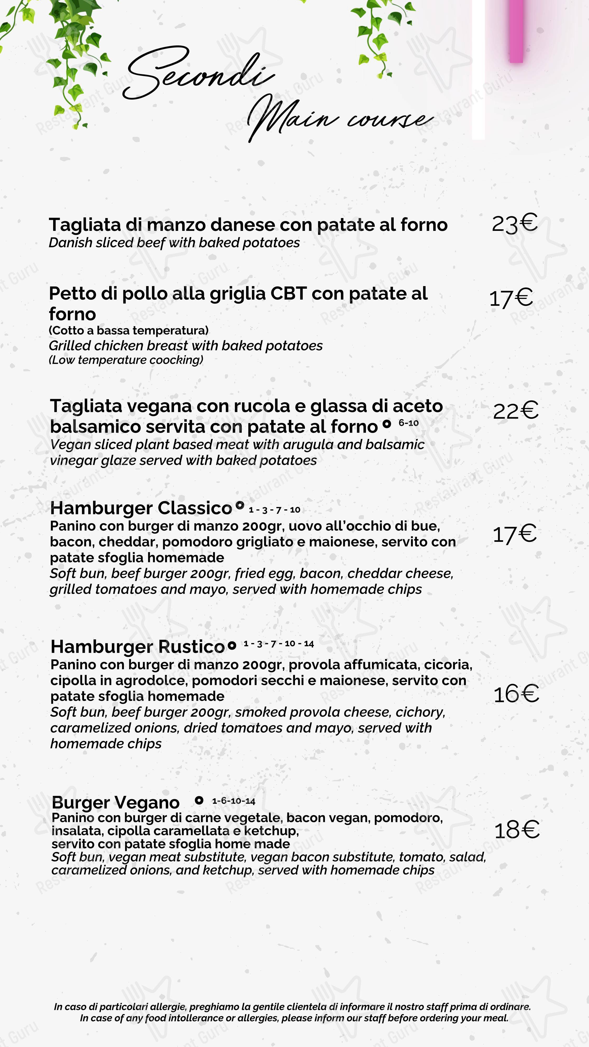 Крафт меню per Coming Out in Roma